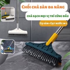 Chổi Cọ Nhà Tắm, Cọ Sàn, Gạt Kính Cán Dài 2 In 1 Siêu Đa Năng - Cây Cọ Sàn Nhà Tắm Xoay 120 Độ 3