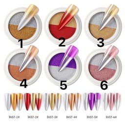 Tráng gương nén ombre 2 màu siêu HOT ngành nail [ NAILS SUPPLY ] 2
