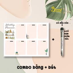 Bảng nam châm ghi chú trang trí tủ lạnh Weekly Planer 1