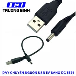 DÂY CHUYỂN TỪ CỔNG USB SANG DC5521 CHO NGUỒN DC 5V 1