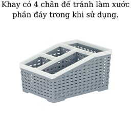 Khay đựng đồ 4 ngăng tiện ích.Chất liệu nhựa PP an toàn.Phù hợp đựng mọi đồ vặt 7