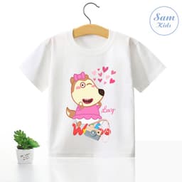 Áo Gia Đình Sói, Áo Thun In Hình Phim Hoạt Hình Các Bé Cực Thích 4