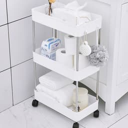 Kệ đựng đồ đa năng 3 tầng,4 tầng có bánh xe đẩy chuyên dụng cho spa, phòng tắm, bếp chất liệu inox cao cấp LCNL2 6