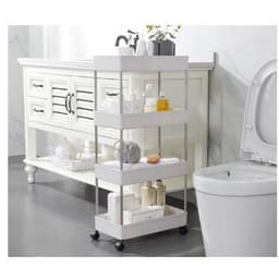 Kệ đựng đồ đa năng 3 tầng,4 tầng có bánh xe đẩy chuyên dụng cho spa, phòng tắm, bếp chất liệu inox cao cấp LCNL2 4