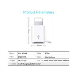 [Loại 1] Đầu Chuyển Biến Cáp MicroUSB thành Cáp LiNing- Đổi Cổng Li Ning Female Thành Cổng Cái MicroUSB Female Adapter 7