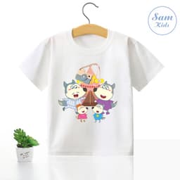 Áo Gia Đình Sói, Áo Thun In Hình Phim Hoạt Hình Các Bé Cực Thích 8
