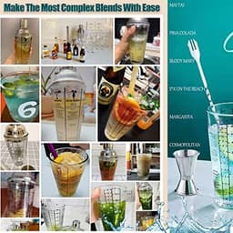 Dụng cụ pha chế 400ML Bình lắc trong suốt Chai trộn rượu vang bằng thép không gỉ 3