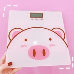 Cân Điện Tử Hình Heo Con Màu Hồng Xinh, Độ Chính Xác Cao, Tải Trọng Tối Đa 180kg 4