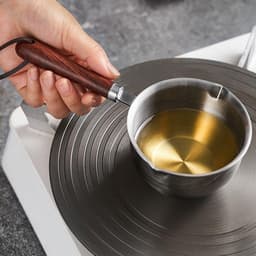 Nồi Nấu Sữa Thép Không Gỉ Tay Cầm Gỗ Đa Năng 300ml 4