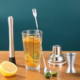 Bình lắc Cocktail ZOOMING 400ML Bình trộn rượu vang bằng thép không gỉ thủy tinh 8