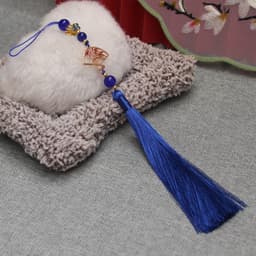 Tua rua Điệp thả quạt gắn ngọc dây treo phụ kiện trang trí nhiều màu đồng tâm may mắn 3