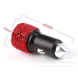 Tẩu Sạc Hai Cổng USB Đính Kim Cương Cho Xe Hơi 3