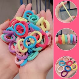 Set 500 chun cột tóc trơn cho bé nhiều màu dễ thương 4