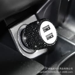 Tẩu Sạc Hai Cổng USB Đính Kim Cương Cho Xe Hơi 6