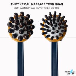 Gậy đấm lưng bằng gỗ massage gãi ngứa cơ thể, Heathcare24h M104, cây đấm lưng thư giãn đa năng, tay cầm chắc chắn 6