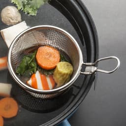 Giỏ lưới cài nồi lẩu lọc vớt thức ăn nhúng lẩu bằng inox an toàn tiện lợi 11x9.5cm 4