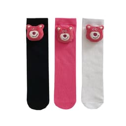 Tất Bốt cao cổ Gấu dâu cho Bé Gái, Tất Trẻ Em 100% Cotton Xuất Nhật Siêu Mềm Mịn 5