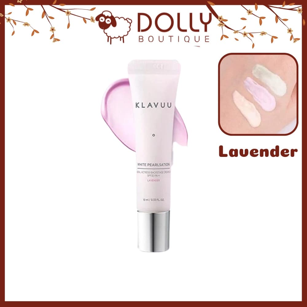 Kem Lót Klavuu White Pearlsation Ideal Actress Backstage Cream #Lavender SPF30 PA++ - 30ml