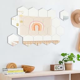 PVN60341 Combo 12 Gương 3D Gương dán tường acrylic 3D hình lục giác 2