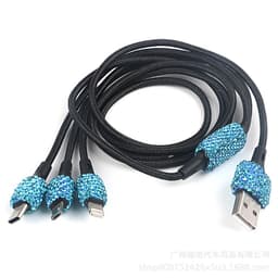 Tẩu Sạc Hai Cổng USB Đính Kim Cương Cho Xe Hơi 8