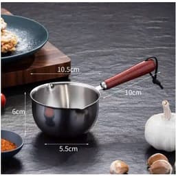Nồi Nấu Sữa Thép Không Gỉ Tay Cầm Gỗ Đa Năng 300ml 8