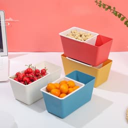 Hộp Đựng Đồ Ăn Trái Cây 2 Tầng, Khay Ráo Nước Đựng Rau Củ Đồ Ăn Vặt994 1