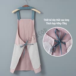 Tạp Dề Nhà Bếp Chống Thấm Nước Dễ Thương Có Túi Lớn Cho Nam Và Nữ SG.DECOR  bếp nấu ăn thời trang 7