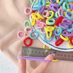 Set 500 chun cột tóc trơn cho bé nhiều màu dễ thương 3