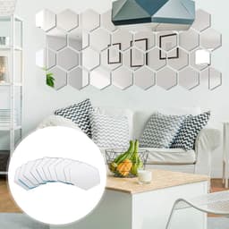 PVN60341 Combo 12 Gương 3D Gương dán tường acrylic 3D hình lục giác 5