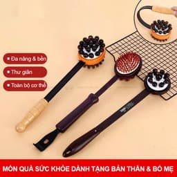 Gậy đấm lưng bằng gỗ massage gãi ngứa cơ thể, Heathcare24h M104, cây đấm lưng thư giãn đa năng, tay cầm chắc chắn 2