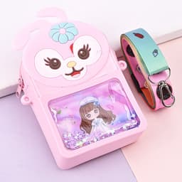 [Mới 2024] Túi xách silicon pop it kim sa hình thỏ hoa đeo chéo thời trang đựng bao bì lì xì, mỹ phẩm 3