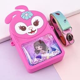 [Mới 2024] Túi xách silicon pop it kim sa hình thỏ hoa đeo chéo thời trang đựng bao bì lì xì, mỹ phẩm 2