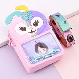 [Mới 2024] Túi xách silicon pop it kim sa hình thỏ hoa đeo chéo thời trang đựng bao bì lì xì, mỹ phẩm 4