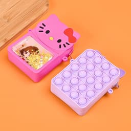 [Mới 2024] Túi xách silicon pop it kim sa hello kitty đeo chéo thời trang đựng bao bì lì xì, mỹ phẩm 4