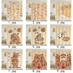 Rèm tắm chống nước Capybara Polyester Trang trí phòng tắm 3