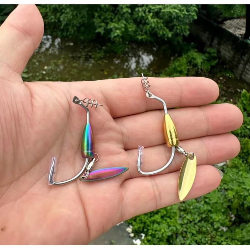 Lưỡi Móc Mồi Mềm AR15 Chì Đồng - Chì Mạ Titan, Thép Không Gỉ- Lưỡi Câu Lure, Lưỡi Câu Cá Lóc, Cá Chẽm vufishing