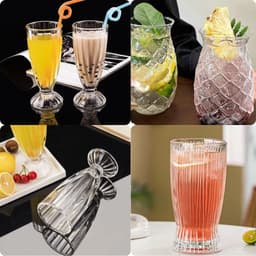 Ly thủy tinh, cốc thủy tinh đựng sinh tố, nước ép trái cây tiện dụng (369ml) 2