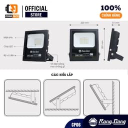 [RẠNG ĐÔNG] Đèn Pha LED Rạng Đông 10W 20W 30W 50W 70W 100W Model CP06 lắp ngoài trời IP66 chống nước 2
