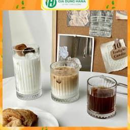 Cốc Thuỷ Tinh Uống Nước Dày Dặn Sang Trọng Hàng Nhập Khẩu Cao Cấp Siêu Bền Đẹp 280ml,385ml 1