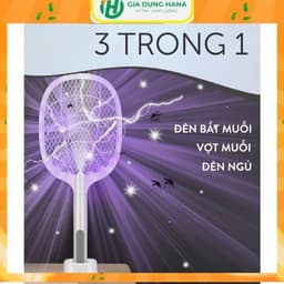 Vợt Muỗi Thông Minh Kiêm Đèn Bắt Muỗi Tự Động 2 Trong 1 Pin Sạc 1