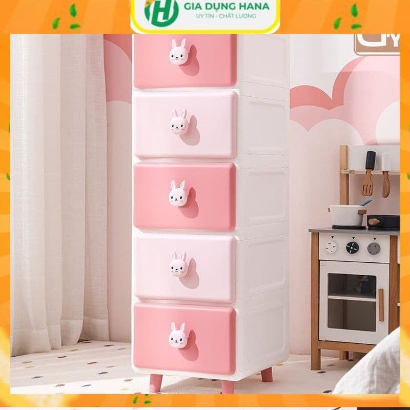 Tủ Có Ngăn Kéo Đa Năng Cho Bé Hình Gấu Thỏ Cao Cấp Holla Tủ đồ cho bé trẻ em
