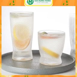 Set 6 Ly  ,Cốc Uống Nước Chất Liệu Thủy Tinh Sáng Trong Dày Dặn Dung Tích Lớn 1