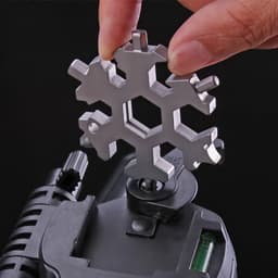 Móc Khoá Cờ Lê Thép Đa Năng 18 Trong 1 Hình Bông Tuyết 4
