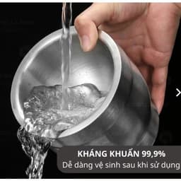 Bộ Chày Cối Inox 304 Có Nắp Đậy, Chày Cối Nguyên Khối Dã Đồ Cực Nhuyễn Mịn Tiện Lợi Cho Gia Đình 9