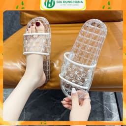 Dép Nữ Quai Ngang Trong Suốt Đi Trong Nhà 1