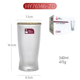 Set 6 Ly  ,Cốc Uống Nước Chất Liệu Thủy Tinh Sáng Trong Dày Dặn Dung Tích Lớn 7