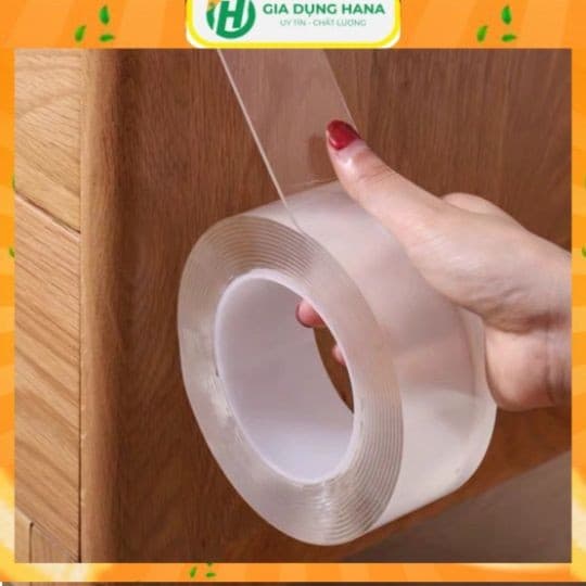 Băng Dính 2 Mặt 5M Nano Trong Suốt Siêu Dính Mọi Bề Mặt Tiện ích
