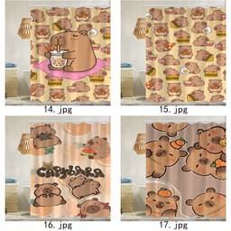 Rèm tắm chống nước Capybara Polyester Trang trí phòng tắm 5