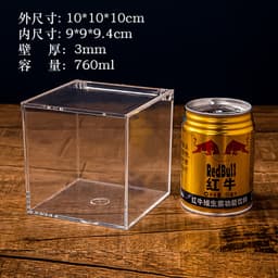 Hộp lưu trữ trong suốt trong suốt Hộp nhựa lật Hộp nhựa trong suốt bằng nhựa tinh tế đựng pha lê Acrylic chống bụi 8