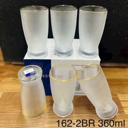 Set 6 Ly  ,Cốc Uống Nước Chất Liệu Thủy Tinh Sáng Trong Dày Dặn Dung Tích Lớn 4